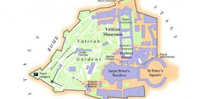 Mapa do Vaticano museo e capela sistina